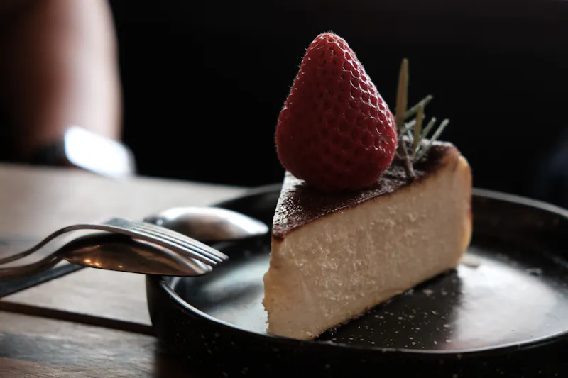 New York Style Cheesecake slice